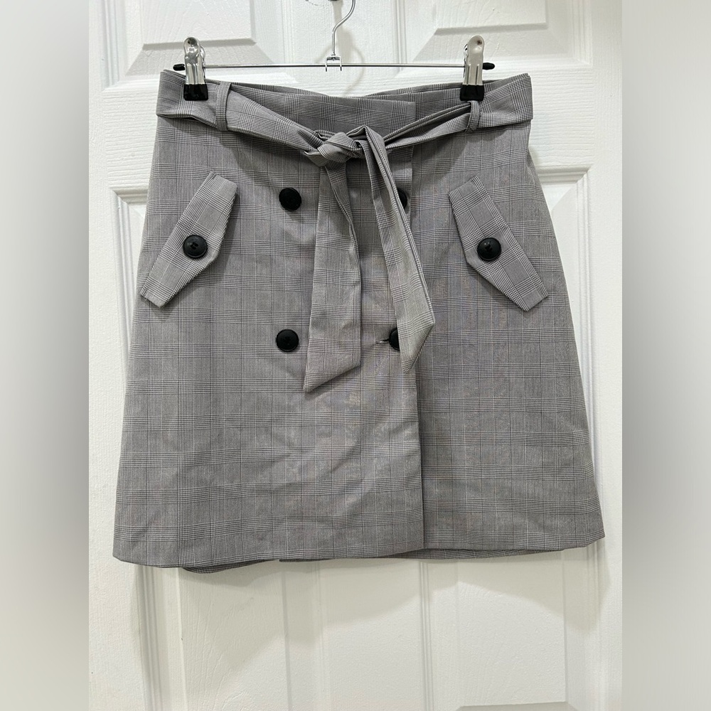 ZARA Glen Check Plaid skirt size S